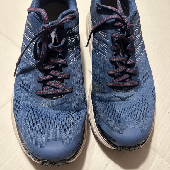 Men’s Hoka Clifton 6 blue lace up - Picture 2 of 7